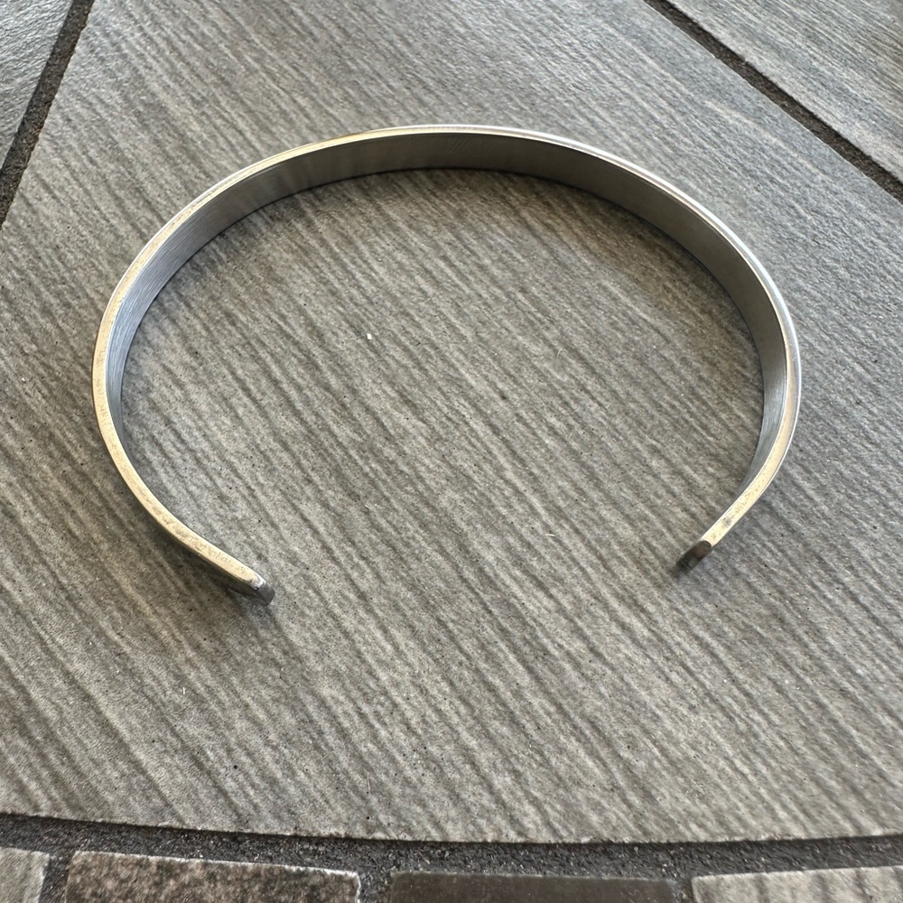 Silver Cuff Style Stackable Bangle Bracelet - image 3